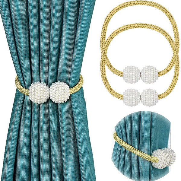 8 Colors Modern Simple Tieback Magnet Curtain Buckle Curtain Clips Magnetic Curtain Holder Strap Decorative Accessories
