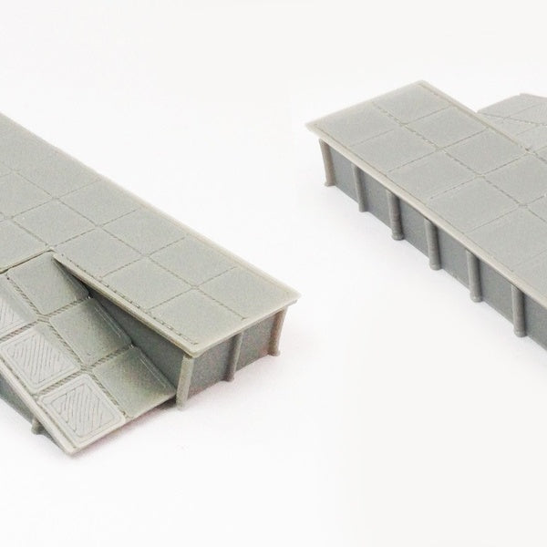 Outland Models Platform - Loading Dock x2 N Scale 1:160 Train Railroad Layout - Wide x2