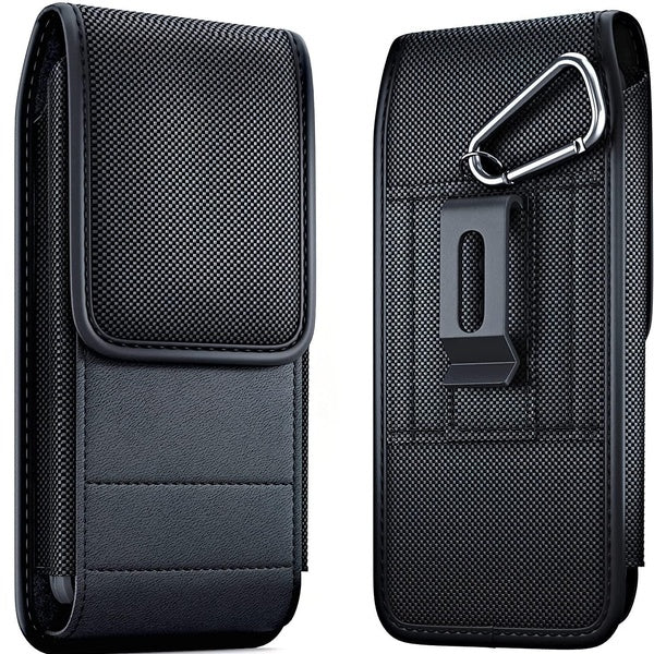 For iPhone 15 14 1312,11,XR,XS,8 7 6 Plus Belt Holder Holster Case with Belt Clip, ID - Credit Card Holder Cell Phone Pouch Cover For Samsung Galaxy