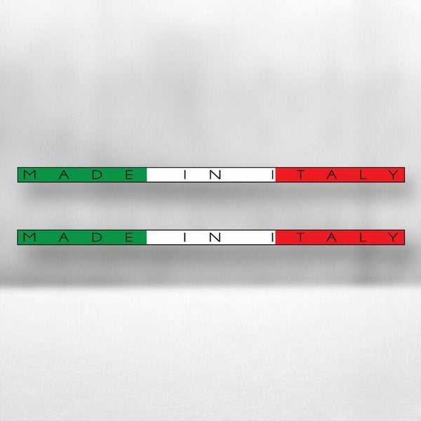 2x Made in Italy Euro Italian Flag Stripe Car Window Bumper Vinyl Decal Stickers