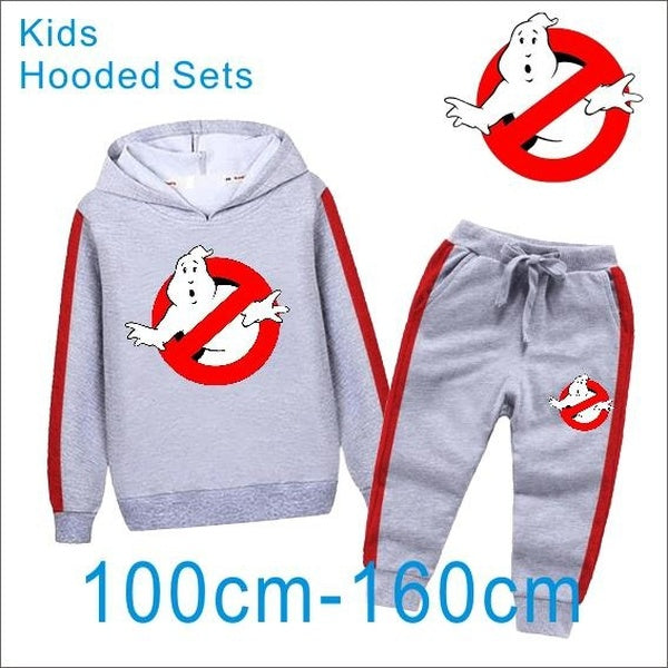 Newest Fashion Ghostbusters Printed Kids Hoodie Sets Boys and Girls Hooded Sweatshirt + Sweatpants 2 Piece Set
