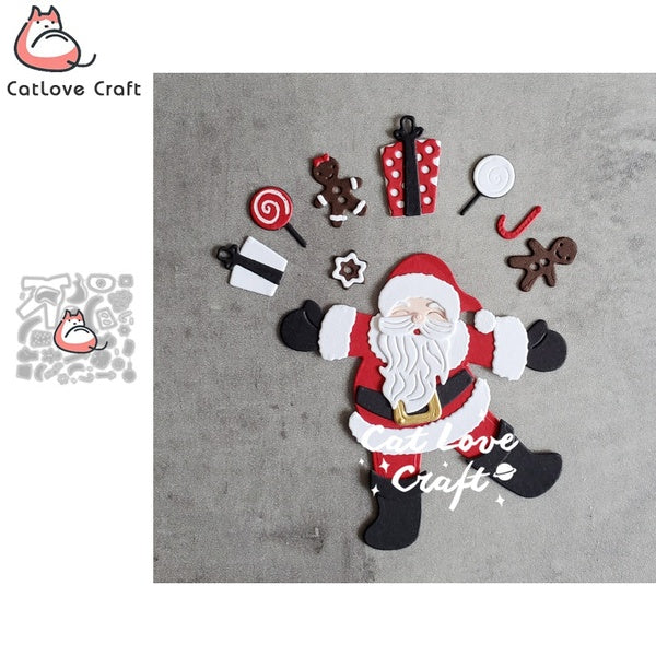 Catlove Christmas Santa Claus Metal Cutting Dies Scrapbooking Stencil Die Cuts Card Making DIY Craft Embossing New Dies For 2020