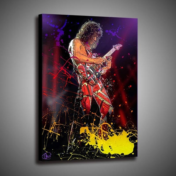 No Frame , Canvas Printing Modern Home Decoration Art, Eddie Van Halen Art Deco