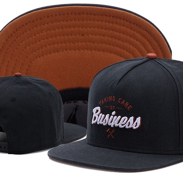 Fashion Hip hop Snapback Black Hat Snapbacks Embroidery Adjustable Cap Flat Brim Baseball Caps Casual Outdoor Hats Accessories