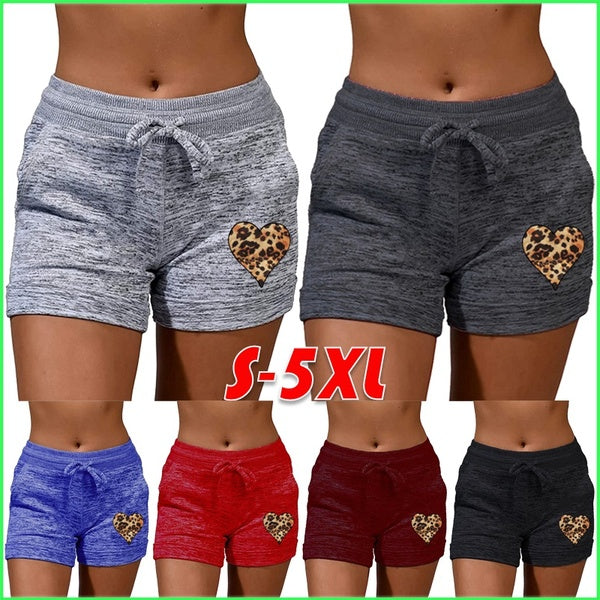 2022 Women's Cotton High Waist Shorts Summer Quick-drying Sports Fitness Yoga Pants Casual Plus Size Drawstring Sports Jogging Shorts Women