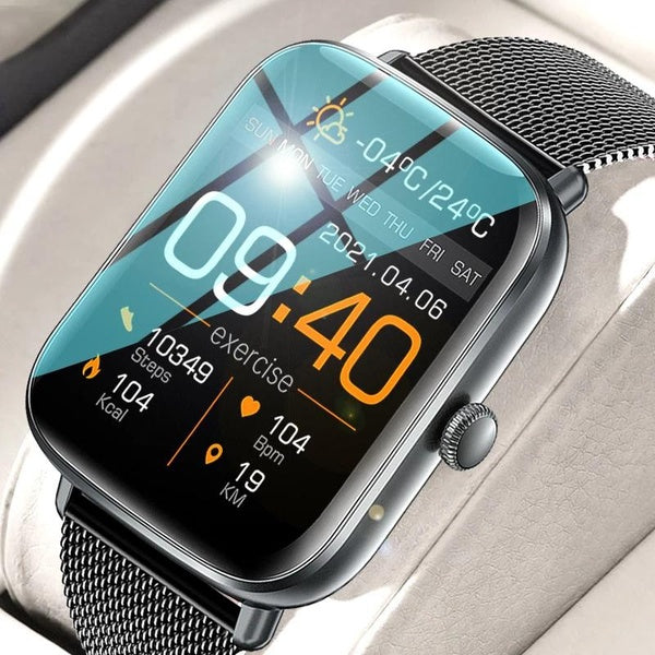 2023 plus récent Bluetooth moniteur de fréquence cardiaque montre intelligente hommes pleine touche cadran appel Fitness Tracker IP67 étanche montre