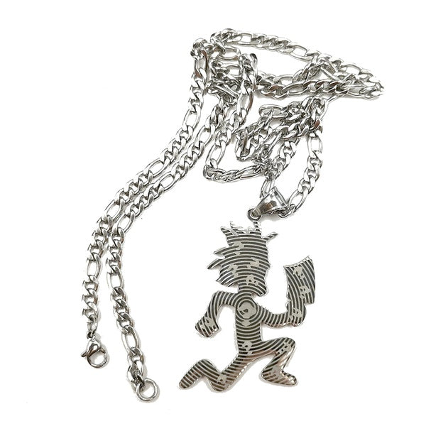 1 pcs ICP Argent Grand Hachette Homme Charme Juggalo-Juggalette Collier Pendentif En Acier Inoxydable Bijoux N Chaîne 4mm 24 Pouces