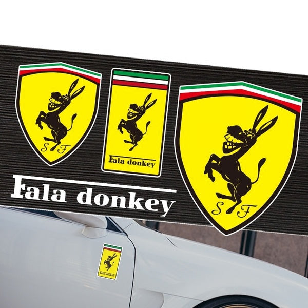Noizzy 2× Fala Donkey Car Stickers for Men Funny Auto Decals Vinyl Cartoon Window Decor Tuning Car Accessories Styling