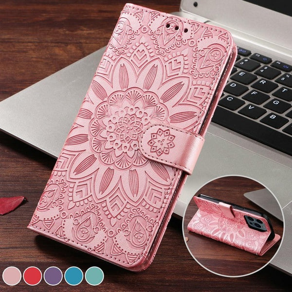 Protective Case 3D Floral Leather Wallet Card Phone Holder Book Capa for Samsung Galaxy S23 Ultra S23+ S20 S21 S22 Ultra S8 S9 S10 Plus A14 A13 A33 A