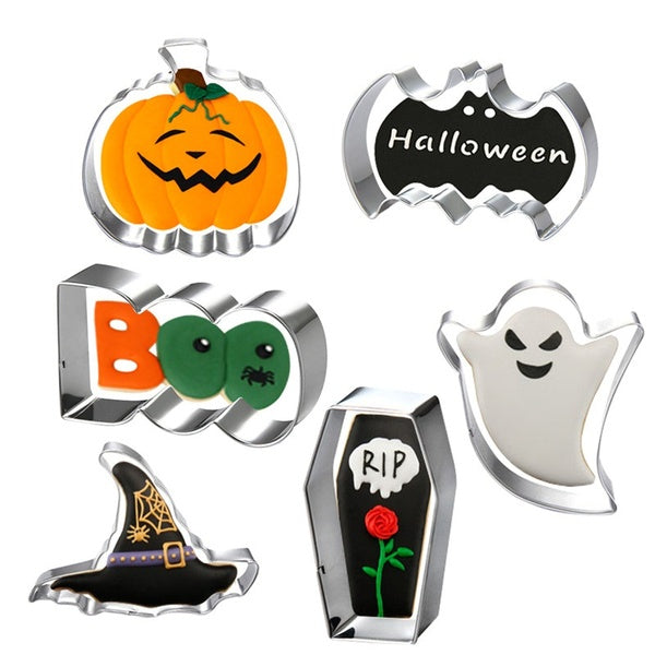 1Pcs Halloween Cookie Cutter Pumpkin Ghost Stainless Steel Biscuits Home Cake Mold Baking tools Halloween Party Decoration