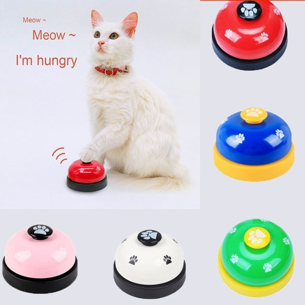 Pet Dog Cat Training Bell Metal Bell Creative Paint Pet Toys Training Call Bell Cat Feeding Ringer Educational Toy IQ Training Toys