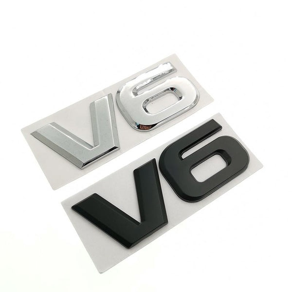 3D Car Logo Sticker Emblem Auto Badge Decal For V6