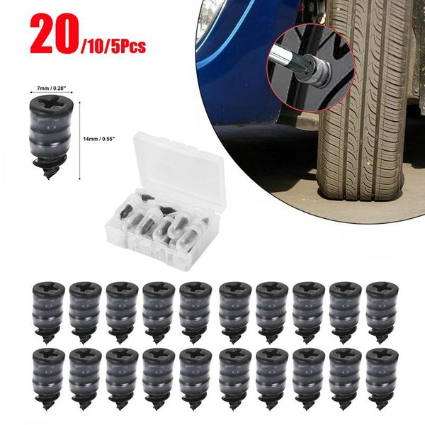 20-10-5Pcs Tire Repair Nails Car Tire Repair Rubber Nails Kit Auto Motorcycle Vacuum Tire Nails Self-Service Tire Repair Nails Tools with Storage Box