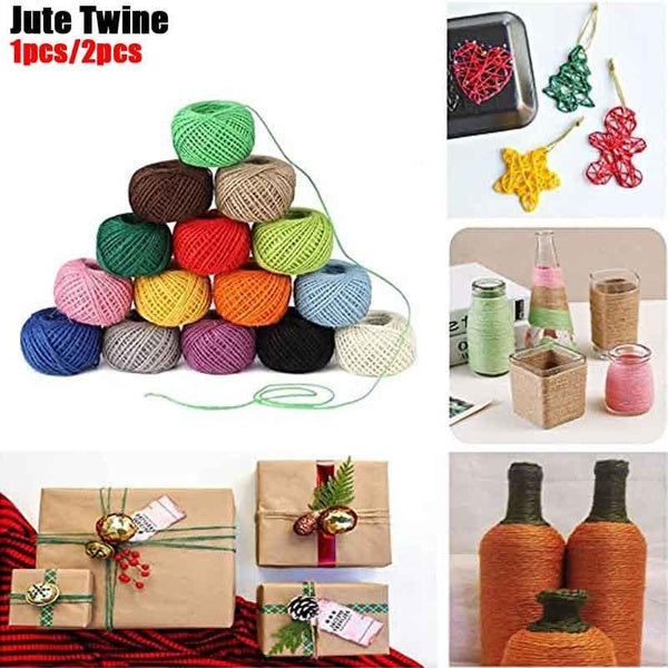 164Feet-50M Length Jute Twine Gift Wrapping String DIY Rope Garden Twine Cord for Arts Crafts and Gardening Applications