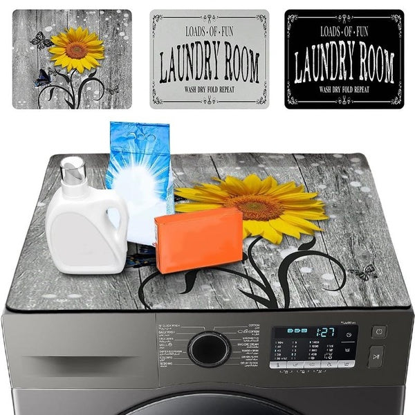 1pc Washing Machine Dust Cover Pad, Quick-Dry Absorbent Protective Top Mat For Washer And Dryer, Microwave Dust Cover Pad For Laundry Room And Kitche