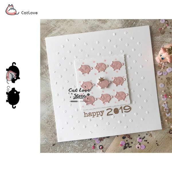 Pig Animal Metal Cutting Dies Stencils For DIY Scrapbooking Paper Card Decorative Craft Dies Embossing Die Cuts New 2019