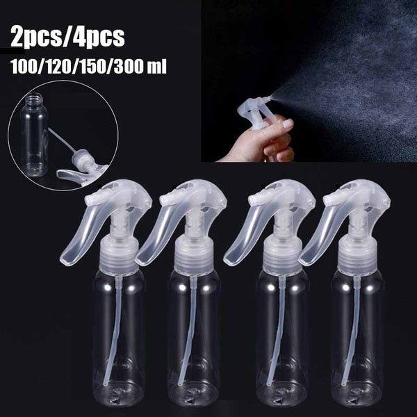 100-120-150-300 ml Spray Bottles 2-4 Pack Refillable Mist Sprayer Plastic for Travel Household Clear