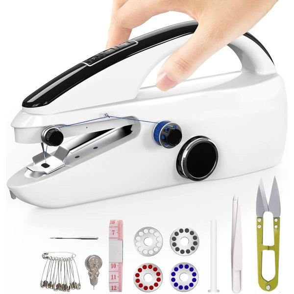 Mini sewing machine,handheld sewing machine,Easy to Use and Fast Stitch Suitable for Clothes,Fabrics, DIY Home Travel