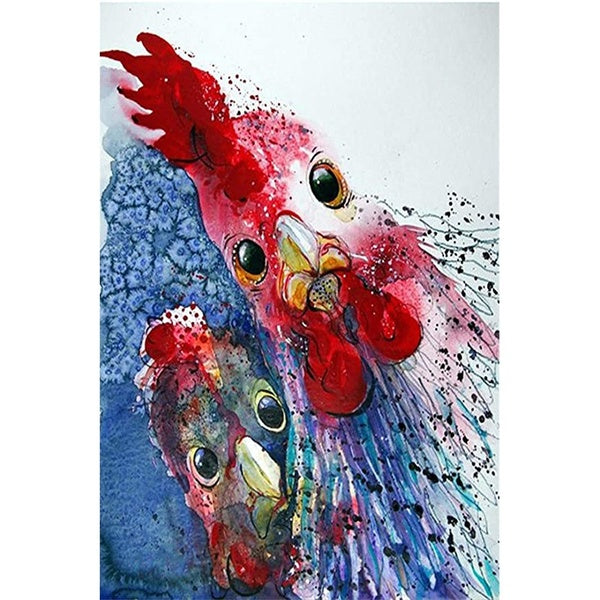 DIY 5D Diamond Painting Rooster by Number Kits Painting Cross Stitch Full Drill Crystal Rhinestone Embroidery Pictures Arts Craft for Home Wall Decor