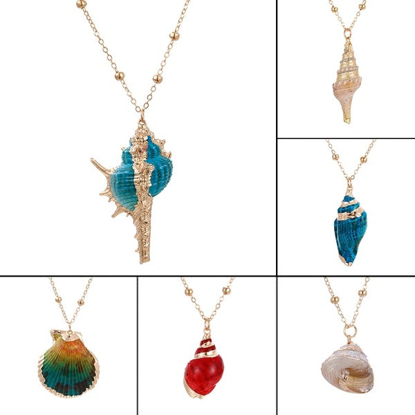 Mode Boho Conch Shell Collier Shell Chaîne En Or Collier Femmes Coquillage Choker Collier Pendentifs Bijoux Bohème Femelle