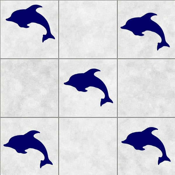24X DOLPHIN tile stickers BATHROOM WALL ART DECOR DECAL KITCHEN toilet.