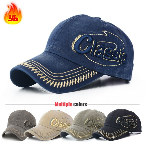 5 Colors New Fashion Casual Baseball Cap Outdoor Sport Cotton Snapback Hats For Men and Women 3D Letter Embroidery Water Wash Retro Design