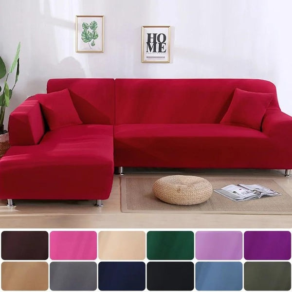 Solid Color Elastic Sofa Cover, Stain Proof Sofa Cover, Segmented Furniture Cover, 1-2-3 Seats for Living Room