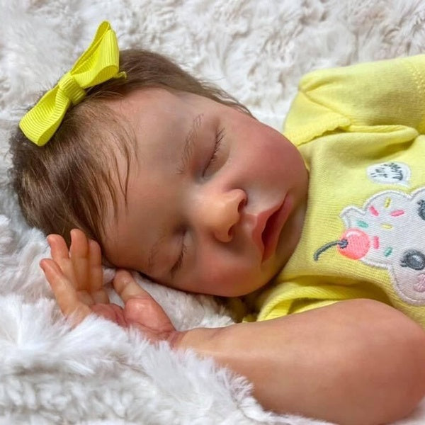 45cm Silicone Reborn Sleeping Baby Doll Lifelike Newborn Girl Toddler Infant for Expectant Mothers Nurses