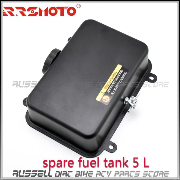 5L Black Portable Gas Petrol spare fuel tank Oil Container Fuel-jugs Hose Tube Motor Car Buggy ATV QUAD