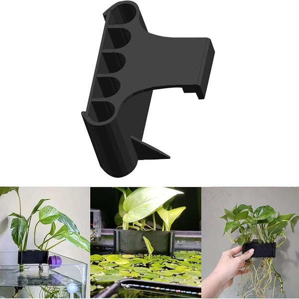 Upgrade Open Face Emerging Plant Holder, Aquarium Hanging Aquatic Plant Holder Fish Tank Decorations for Emersed Plants,Fish Tank Living Fish Shrimp