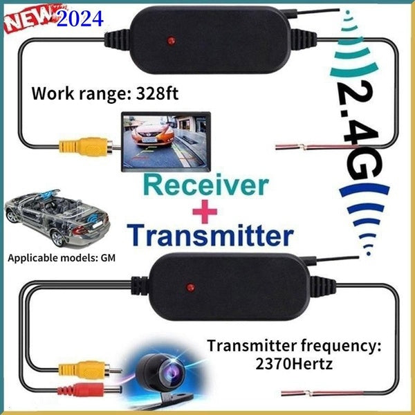 2024 new HD 2.4G 2370 Hertz Wireless Video Transmitter and Receiver for Car DVD Monitor WIFI Reverse Rear Backup View Camera Car Rear View Camera Car