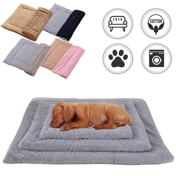1pc Dog Beds Crate Pad for Small Medium Large Dogs, Ultra Soft and Comfortable Thicker Bed for Pet Travel Training Camping & Vehicles, Washable & Anti
