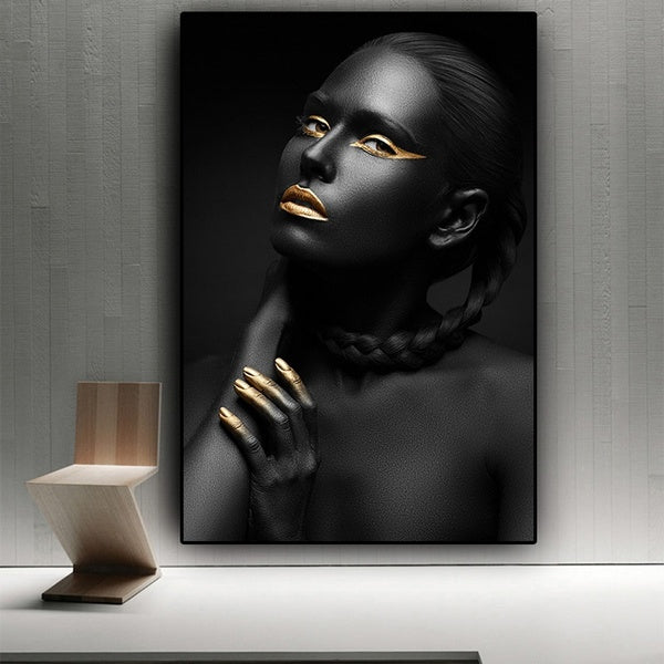Home Decoration Prints Painting Nordic Style African Women Pictures Wall Art Modular Canvas Poster Modern For Bedside Background