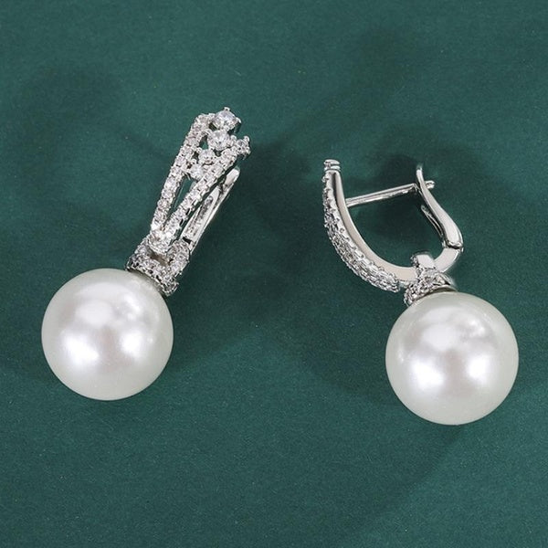 Boucles d'oreilles pendantes en argent Sterling 925 pour femmes, bijoux de fiançailles, de mariage, élégants, avec perles