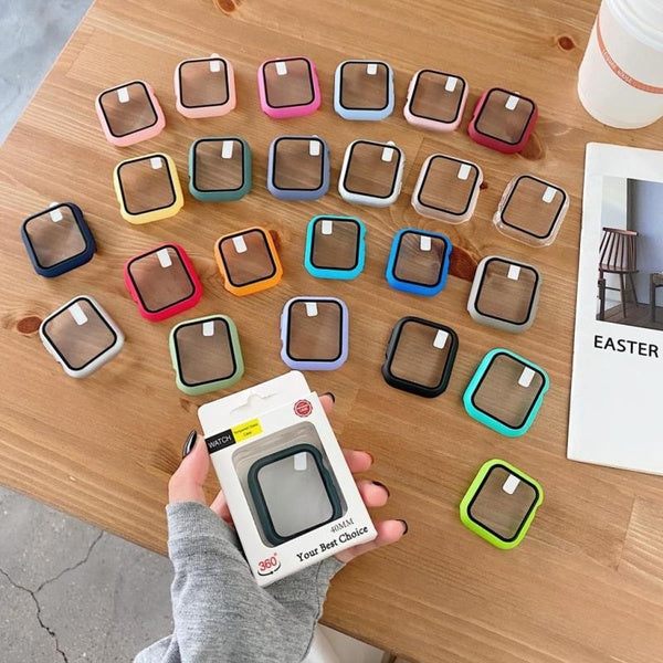 Screen Protector Case for Apple Watch Series8 7 6 SE 5 4 3 44mm 40mm 45mm Iwatch 42mm 38mm Glass+cover Apple Watch Accessories