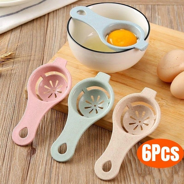 6pcs Egg Yolk Separator Plastic Egg White Separator Cooking Baking Cake Making Kitchen Tools
