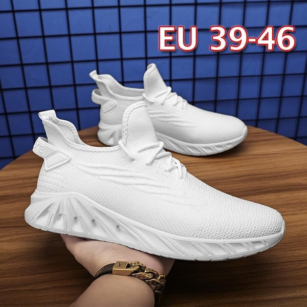 Casual Shoes for Men Mesh Breathable Tennis Shoes Ultra Lightweight Sports Shoes Lace Up Sneakers Anti-slip Athletics Shoes