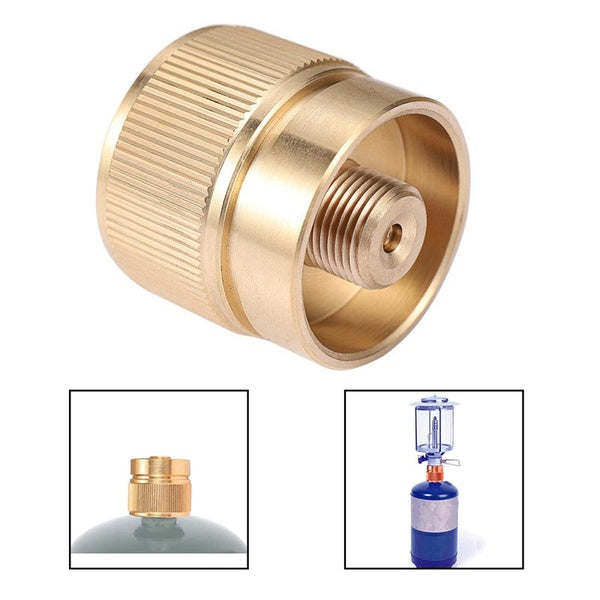 Adaptateur de poêle de camping 1LB entrée de réservoir de propane EN417 sortie de soupape Lindal cylindre extérieur LPG cartouche convertible pour vo
