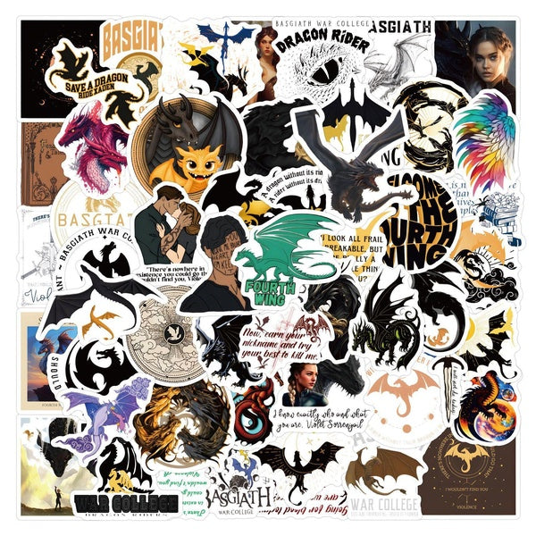 60-120PCS Fourth Wing Graffiti Stickers Guitar Laptop Luggage Skateboard Water Bottle DIY Stickers