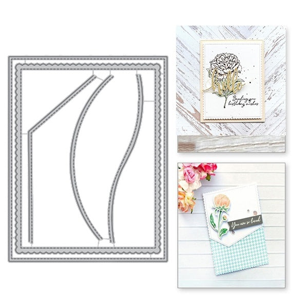 DIY Background Frame Metal Cutting Dies Scrapbooking Making Cards Decorative Embossing Crafts Stencils