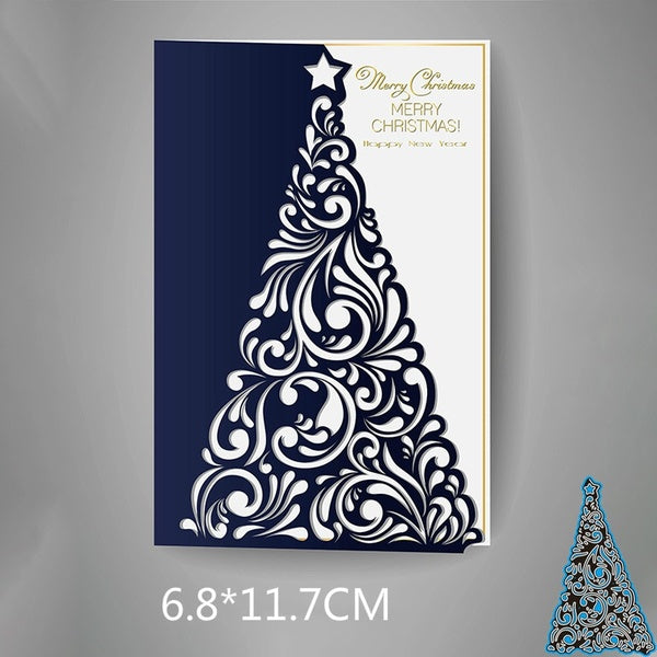 68*117mm Christmas Tree Metal Steel Frames Cutting Dies DIY ScrapBooking Photo Album Embossing Paper Cards