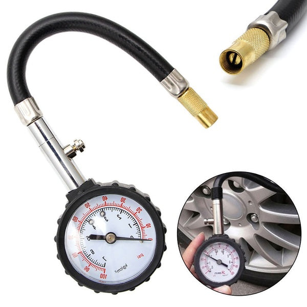 0-100PSI Car Truck Auto Motor Tyre Tire Air Pressure Gauge Dial Meter Tester