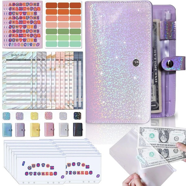 A6 Budget Binder Notebook Cash Envelopes Set With Binder Pockets For Money Budget Saving Bill Organizer
