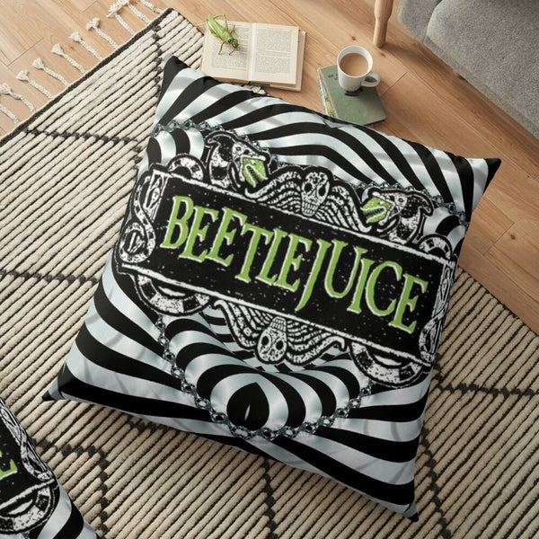 Beetlejuice Pattern Square Pillow Case Sofa Decorative Throw Pillow Cushion Cover Home Accessories