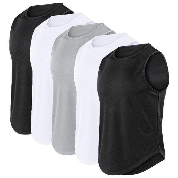Men's Athletic Shirts Sleeveless, Men's Summer Gym Shirt Street Sleeveless T-shirts For Men Tank Tops Workout Fitness Singlets Sport Vest Clothing