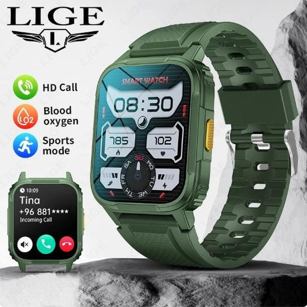 LIGE 2024 nouvelles montres intelligentes hommes montres d'extérieur Fitness Tracker montre Bluetooth appel Smartwatch lP68 étanche montre intelligen