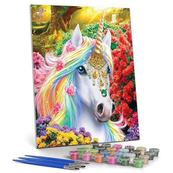 FIYO Diy Unicorn Paint by Numbers Kits for Adults and Kids Beginner on Canvas Fashion Oil Painting Wall Art for Gift( No Frame )