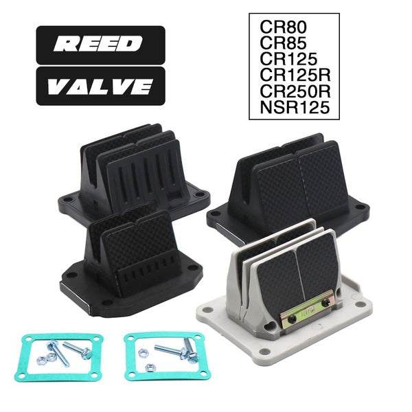 V4R01D V305A CR125R V381S Kit de soupape à roseau V-F 4R bloc de Cage de soupape à roseau en Fiber de carbone pour Honda