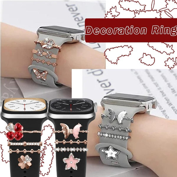 Decoration Ring for strap for Apple watch band Metal Decorative Charms Diamond Jewelry for iWatch for samsung watchband for huawei watchstrap for 20-