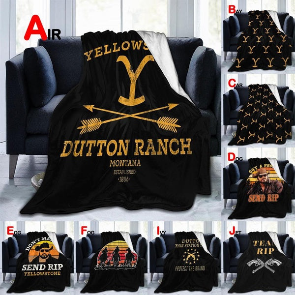 The Dutton Family Yellowstone Blankets for Beds Super Soft Winter Warm Throw Blanket Flannel Blanket